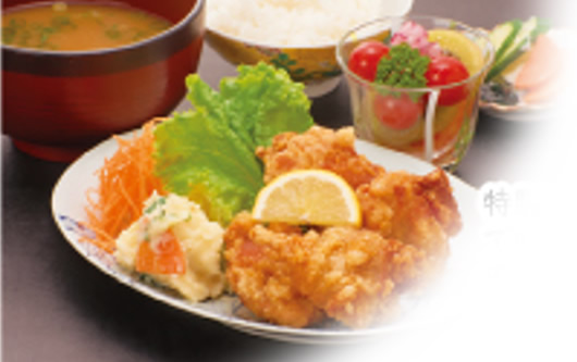 鶏モモからあげ定食