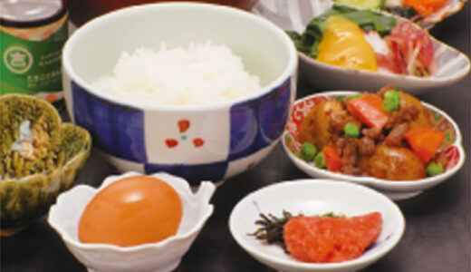美豊卵のたまごかけごはん定食（明太子付き）